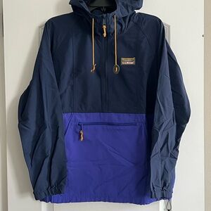 L.L. Bean Navy and Purple Anorak Jacket
